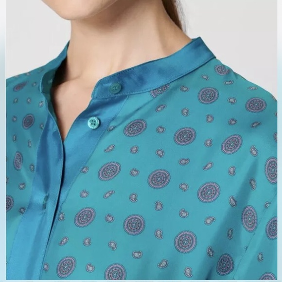 Escada Silk Foulard Print Dress,Size 38,New $1595. - Picture 3 of 11